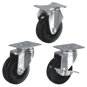 205kg Tente Black Rubber Castor Wheels PVO200/50X20LM58 