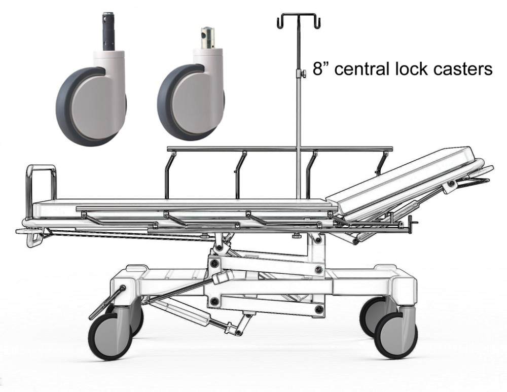 8 inch central locking casters for emergency stretcher.jpg