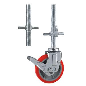 Adjustable scaffold caster wheels