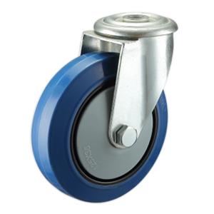 Blue elastic rubber castors