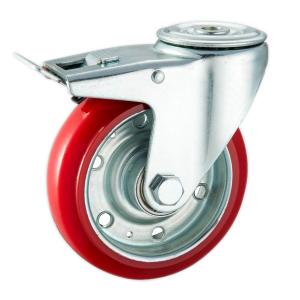 Dolly casters with brake