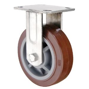 Fixed stainless steel pu casters