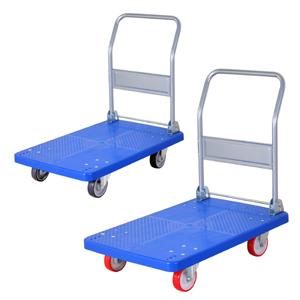 Folding platform hand trolley carts