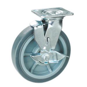 Heavy duty trolley casters brake