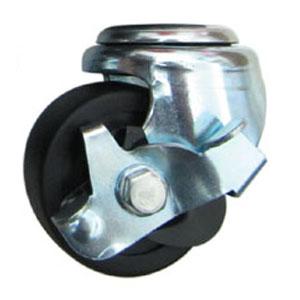 Hollow kingpin low profile casters
