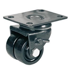 Low profile double casters