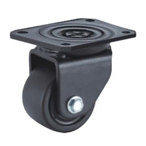 Low profile plate caster wheels