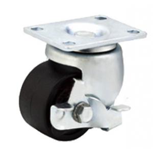Machine caster wheels with side brake
