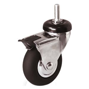 Neoprene castors with brake