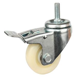 Nylon caster wheels with brake