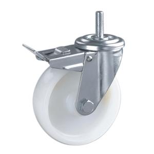 Nylon casters with total lock