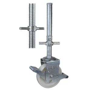 Nylon scaffold casters with hollow screw stem