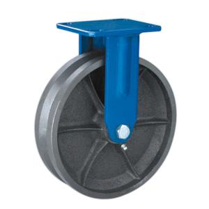 Rigid V groove cast iron casters wheels