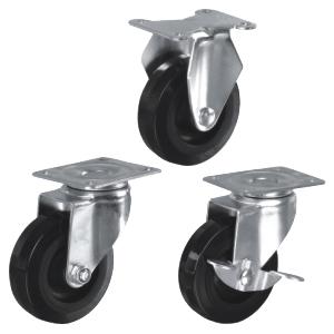 2" Rubber C-Stem Standard Casters Wheels 75 lbs Set of 4 New  S7426 
