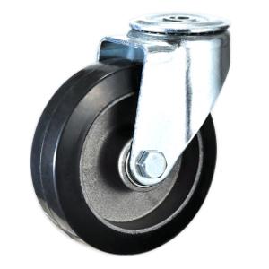 Rubber on aluminum trolley casters