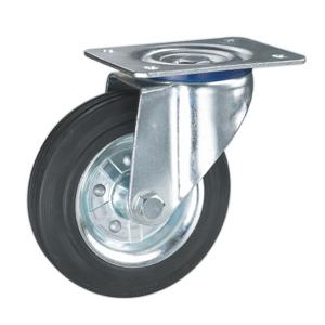 Solid rubber caster wheels