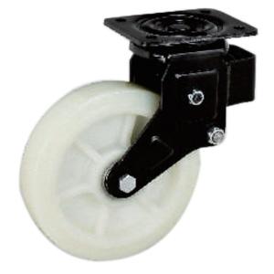 Spring shock absorber caster