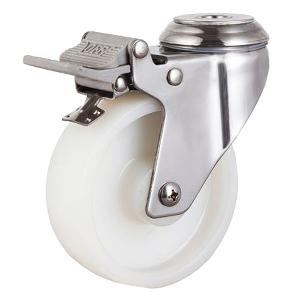 Stainless hollow kingpin casters