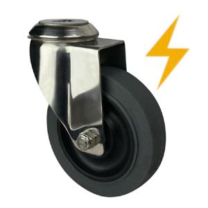 Stainless steel antistatic casters with bolt hole