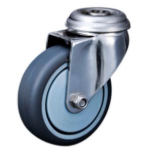 Stainless steel casters with bolt hole
