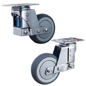 Stainless steel spring loaded casters wheels