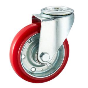 Steel rim pu casters