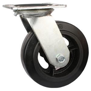 Swivel Rubber With Iron Cast Wheel