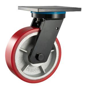 Swivel extra duty polyurethane wheels